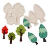 Kitchen Baking Tools 3D Chocolate Mold Forest Tree Shape Chocolate Candy Mold Non-stick Silicone Material Accessories