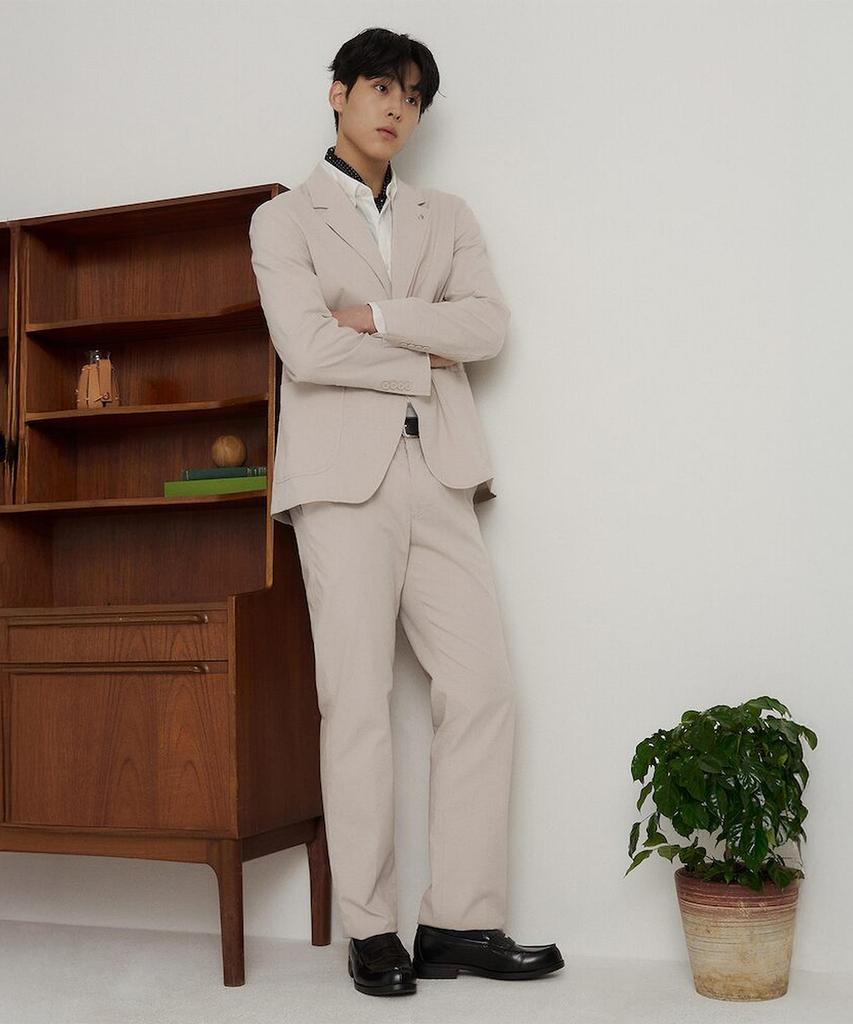 Binpolmen Texture Setup Standard Fit Slacks Beige