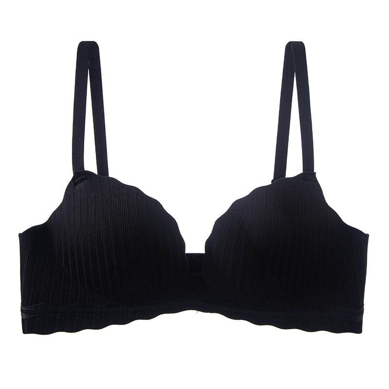 Seamless Push-up and Anti-sagging Small Chest Push-up Underwear Without Steel Ring Simple and Breathable Girls Bra