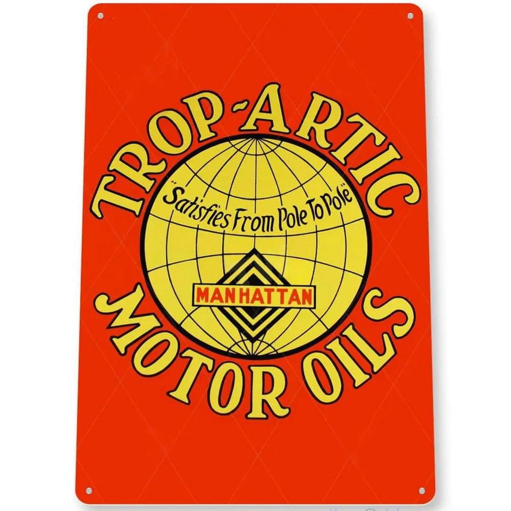 Vintage Metal Tin Signs Gulf Esso Agip Texaco Sinclair Mobile Man Cave Plate Motor Oil Garage Wall Stickers Gas Decor Plaque