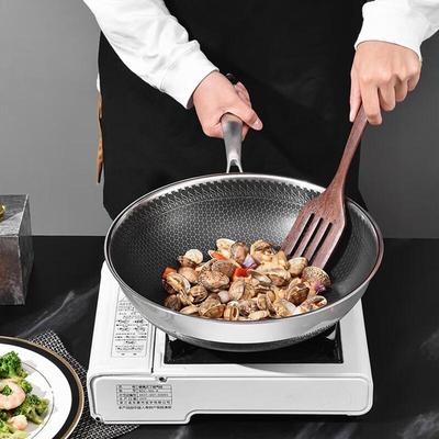 Shangheng 32cm Honeycomb Non-Stick Stainless Steel Wok