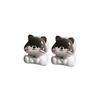 2 Pcs Mini Cat Figurines, Miniature Kittens Micro Landscape Decoration, Tiny Resin Animal Cake Toppers for DIY Terrarium Crafts, Fairy Moss Garden