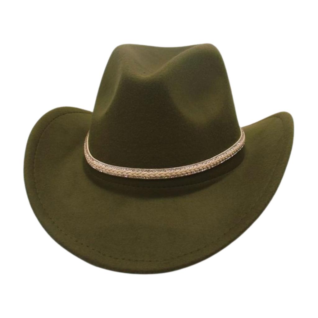 Sonnenschirm Traufe Western Cowboyhut Premium Ethnisch Stil Filzhut Feiertag Reise Winddicht Bühnenrequisiten Zylinder