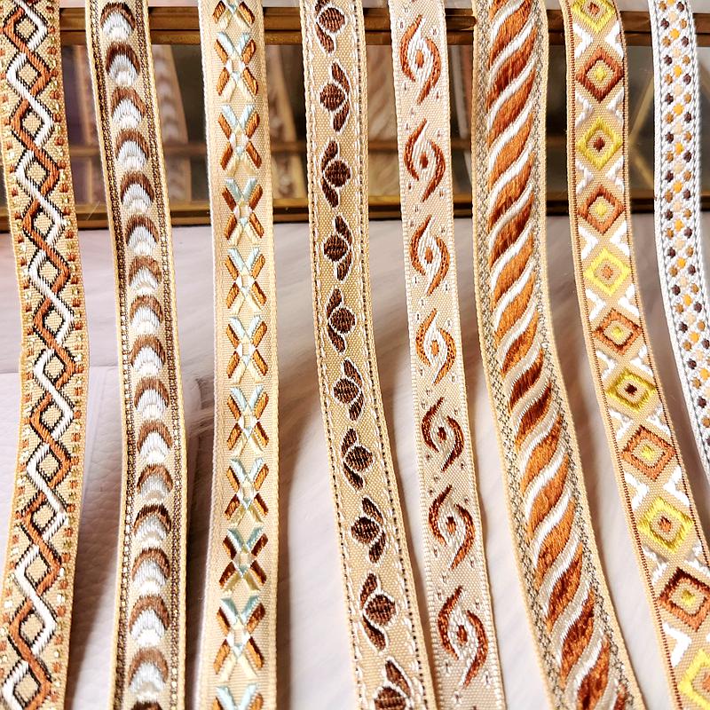 Misi Ethnic Embroidery Jacquard Ribbon for DIY Doll Clothing
