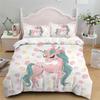 Cartoon Ballet Dancing Girl Duvet Cover Set Princess Twin Size Bedding Kids Nordic Bed Cover 150x90 Queen King