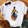 Vintage T Shirt Unisex Melanin Black Girls Magic Tshirt Femme Summer Fashion Tshirt Female Pinkgrayyellowgreenwhite Shirt