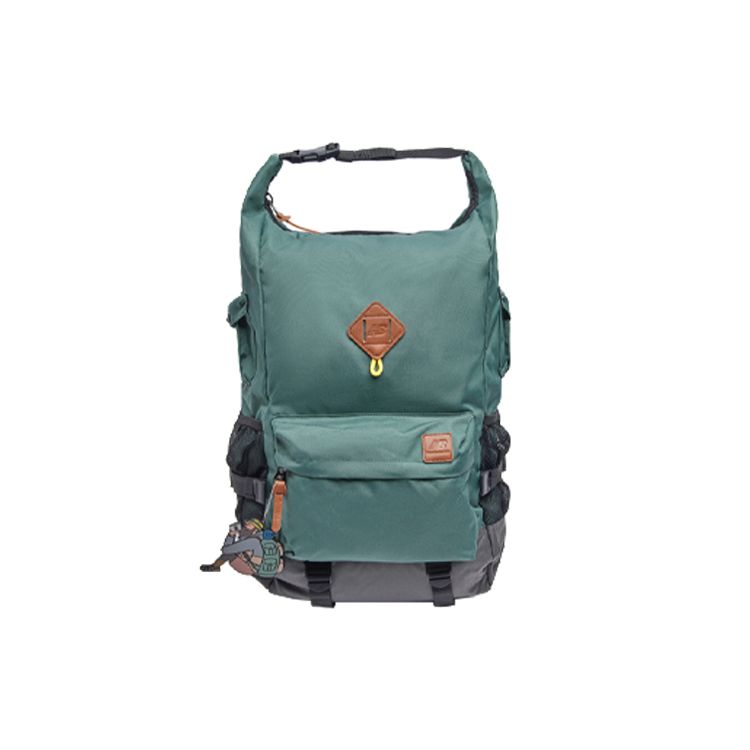 New Balance × JHI Collaboration Zipper Closure Fabric Backpack Unisex Backpack Dark-Green GCA89113-GRN Dark Green