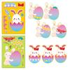 6 Sheets Easter Stickers Make Your Own Easter Eggs Bunny Make A Face Sticker Kids Party Favor Gifts Children DO IT YOURSELF Puzzle Playthings