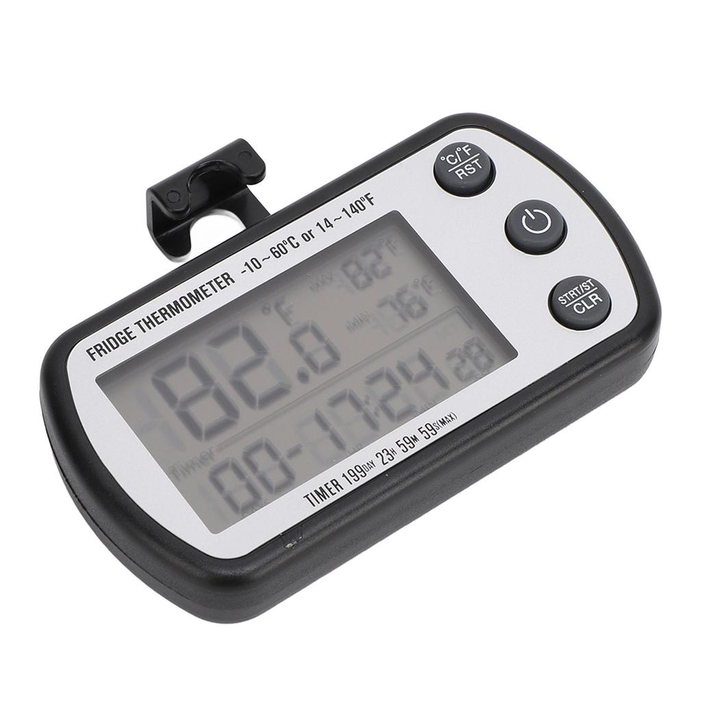 Refrigerator Fridge Thermometer Magnetic Suction IPX4 Waterproof LCD Display Refrigerator Tomer