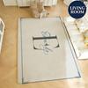 Family Initial Floor Mat Non-Slip Absorbent Doormat Bathroom Bedroom Home Decor Rug