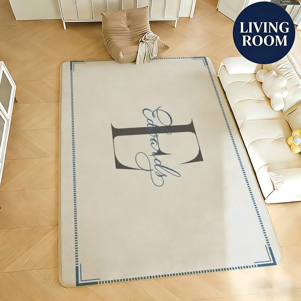 Family Initial Floor Mat Non-Slip Absorbent Doormat Bathroom Bedroom Home Decor Rug
