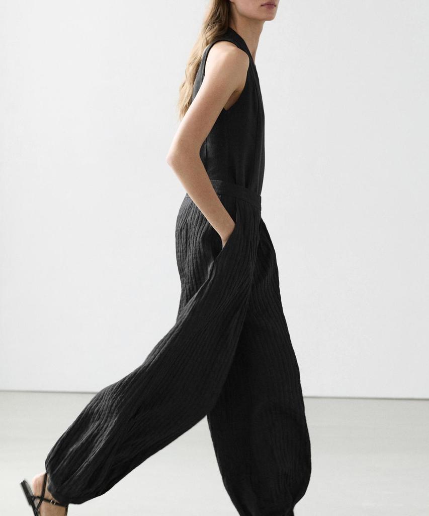 Masimodutti Fluid Linen Sarouel Pants