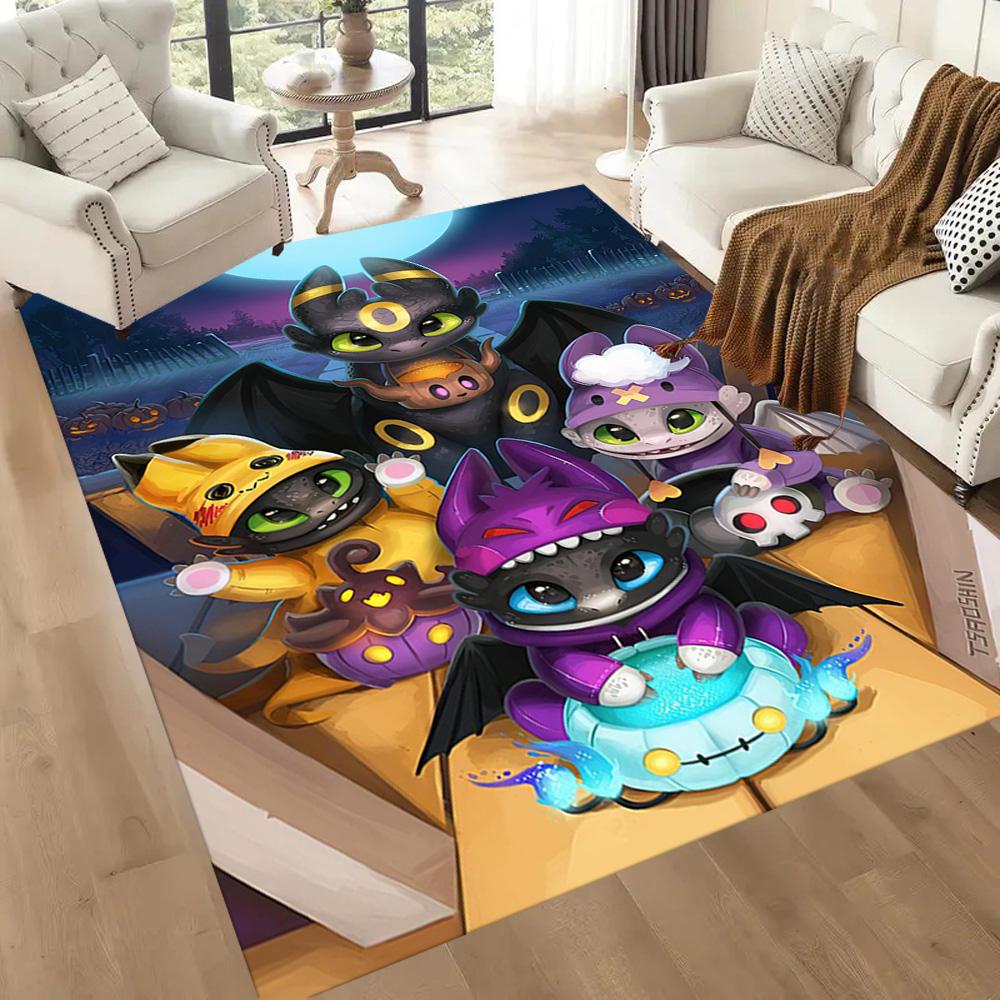 Halloween Night Creatures Square rugs are a great choice for living rooms, bedrooms, home décor, and as gifts.