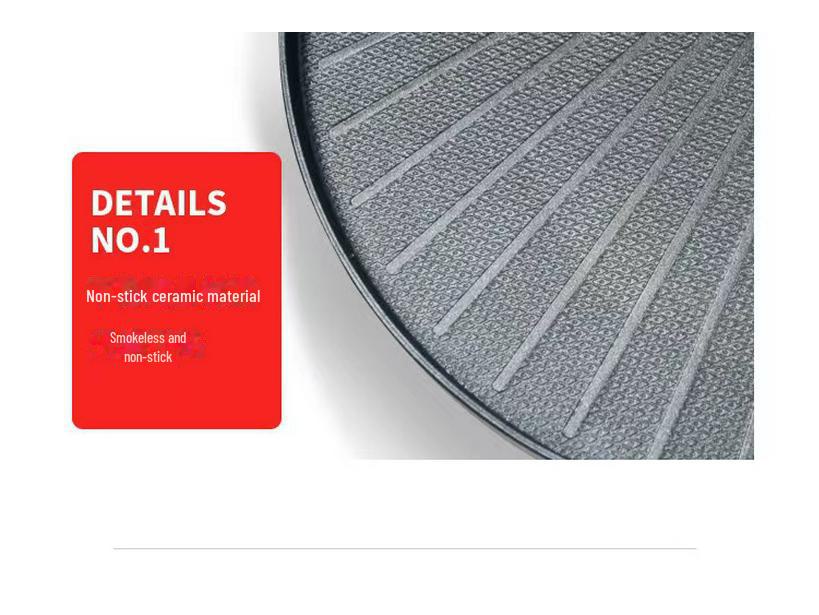 Multifunctional Round Electric Grill & Shabu-Shabu Hot Pot (Uncoated)