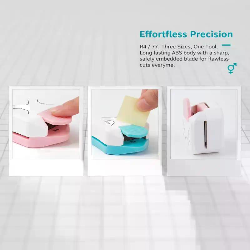 3 In 1 Corner Rounder Cutter For Scrapbook Cards Crafts Metal Plastic Design Paper Edge Maker