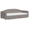 VidaXL Daybed with Trundle and Drawers Taupe 80x200 Cm Fabric 3197240