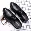 Fashion Luxury Brand Men Casual Flats Genuine Leather Business Oxford Shoes Antiskid Gentleman Shoes Crocodile Pattern Formal Dress Shoe