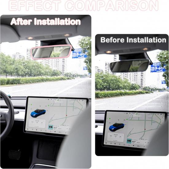 Rückspiegelabdeckung Zubehör, Auto Schutzrahmen Silikon Automobil Spiegelrahmen Kompatibel mit Modol 3 Y, Rosa Auto Zubehör (Rosa)