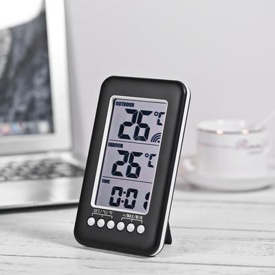 LCD Degree Celsius Digital Wireless Indoor/Outdoor Thermometer Clock Temperature Meter With Transmitt