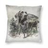 German Shorthaired Pointer Square Pillowcase Polyester Linen Velvet Printed Decor Throw Pillow Case Sofa Seater Cushion Cover