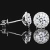 D cor 1.2CT Moissanite Stud Brincos para Mulheres Banhado a Platina Prata Esterlina Diamante Brincos de Orelha Jóias Finas de Casamento