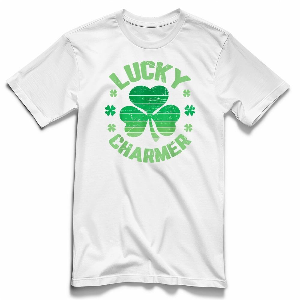 

Lucky Charmer Shamrock St Patrick s Day T-shirt For Men and Women Shirt Top 3XL