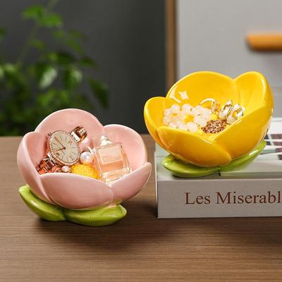 Sujetalaves y Joyas de Cerámica con Forma de Flor de Tulipán - Decoración Nórdica para el Hogar y el Dormitorio