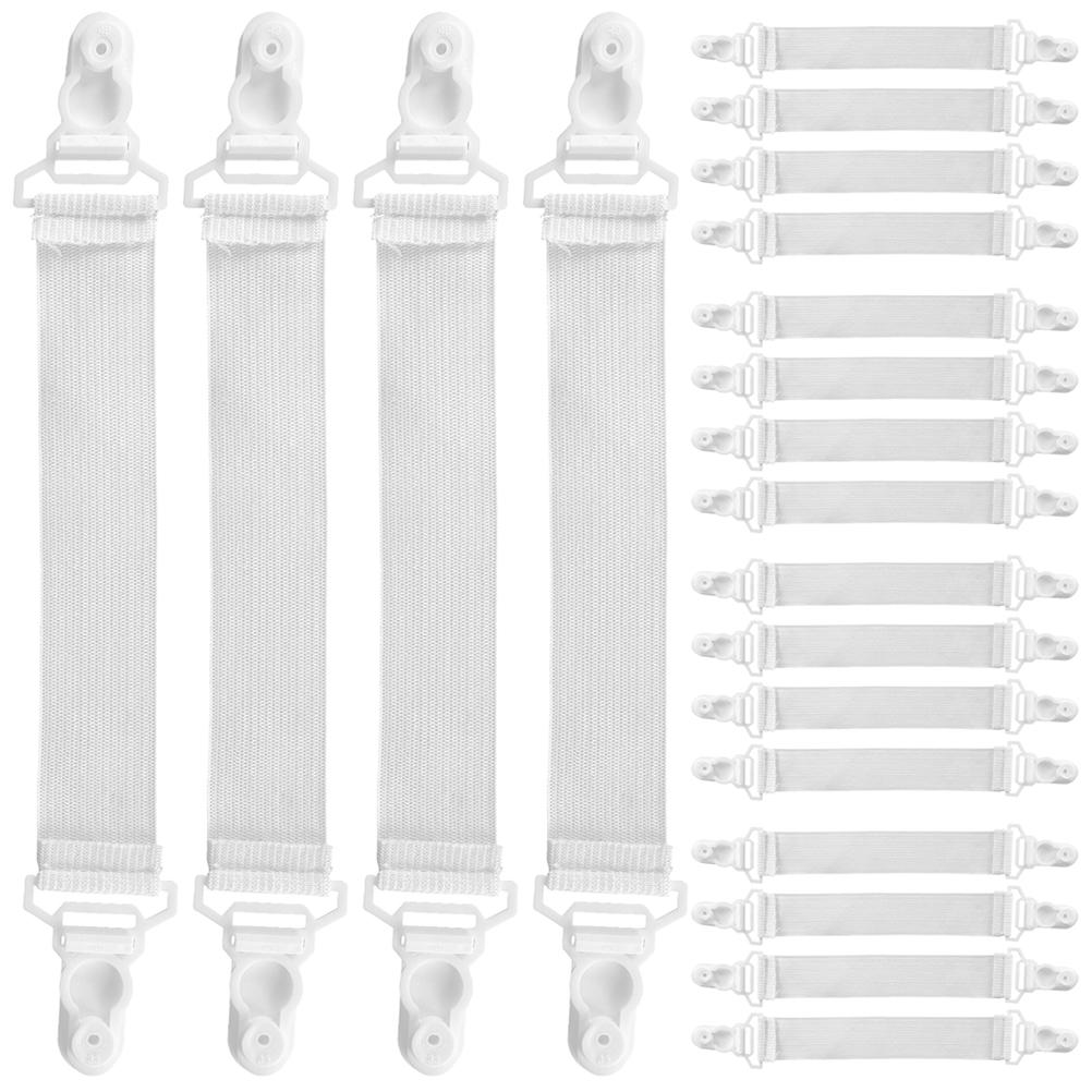 20 Pcs Bed Sheet Clip Fastener Snaps Bedsheet Clips/straps Adjust Clamps Mattress Plastic Suspenders