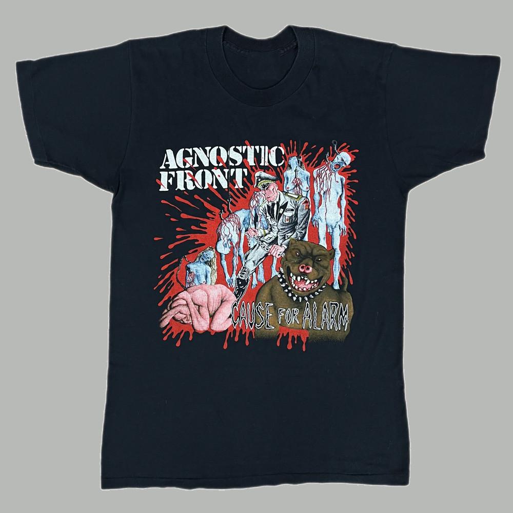 Vintage Agnostic Front Cause For Alarm 1986 Eliminator Tour T-Shirt Unisex T-Shirt XXXXL