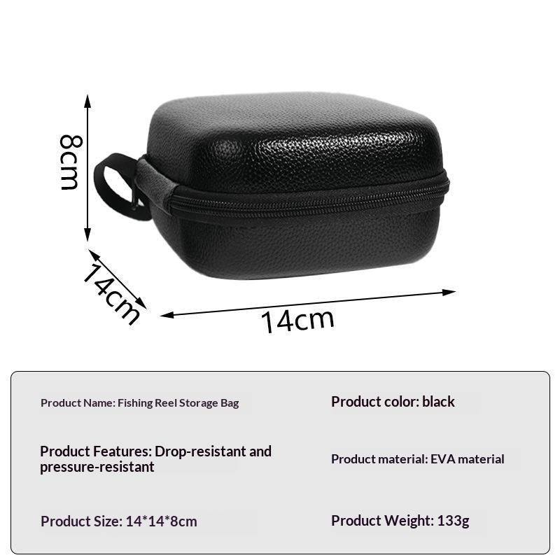 Hard EVA Fishing Reel Protective Pouch Durable Waterproof Spinning Reel Carry Case Compact Tackle Storage for Outdoor Fishing Adventures