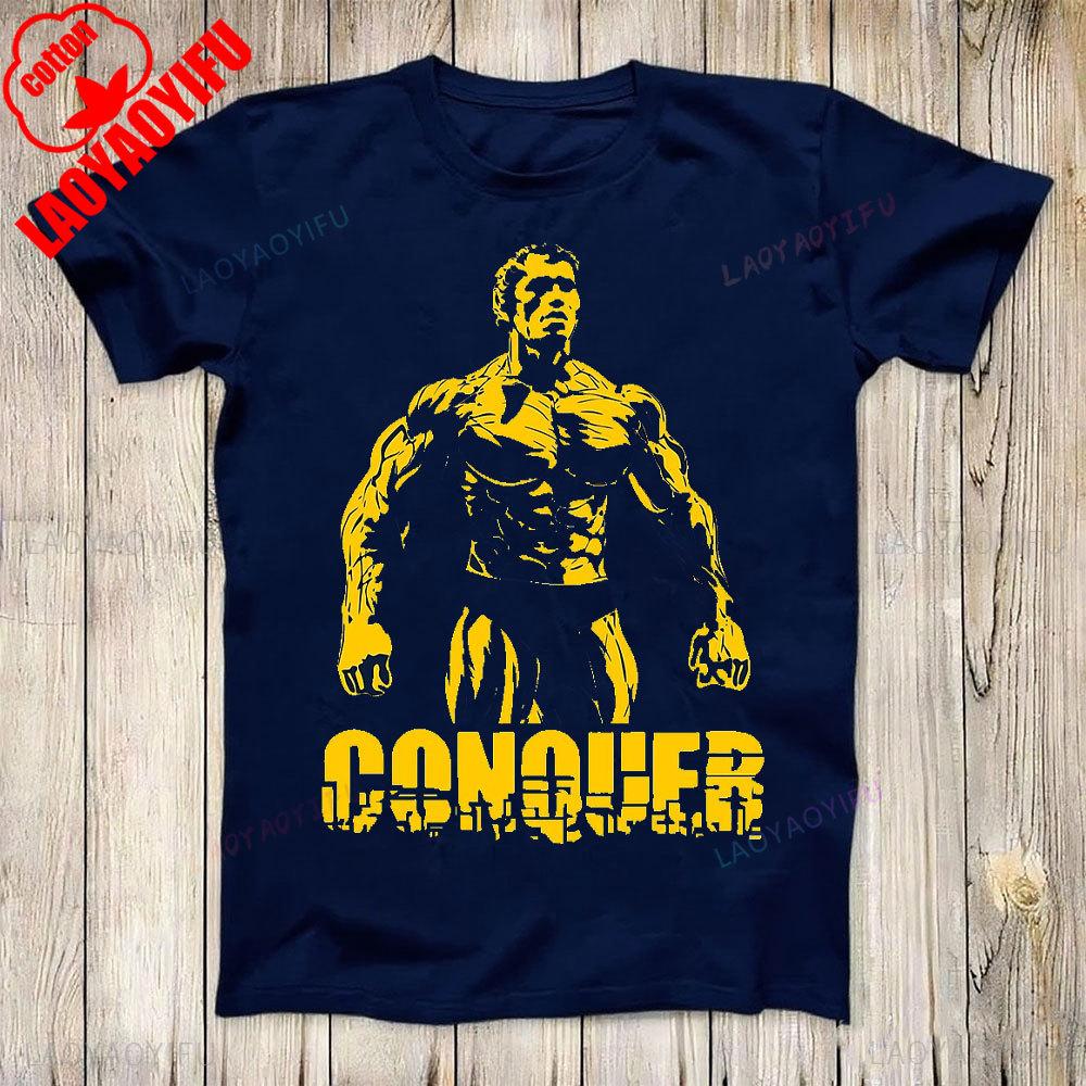 Arnold Schwarzenegger Nikdy se nevzdávej GYM Motivace Top Tričko Bestseller Narozeninový dárek Muži Ženy Unisex Tričko