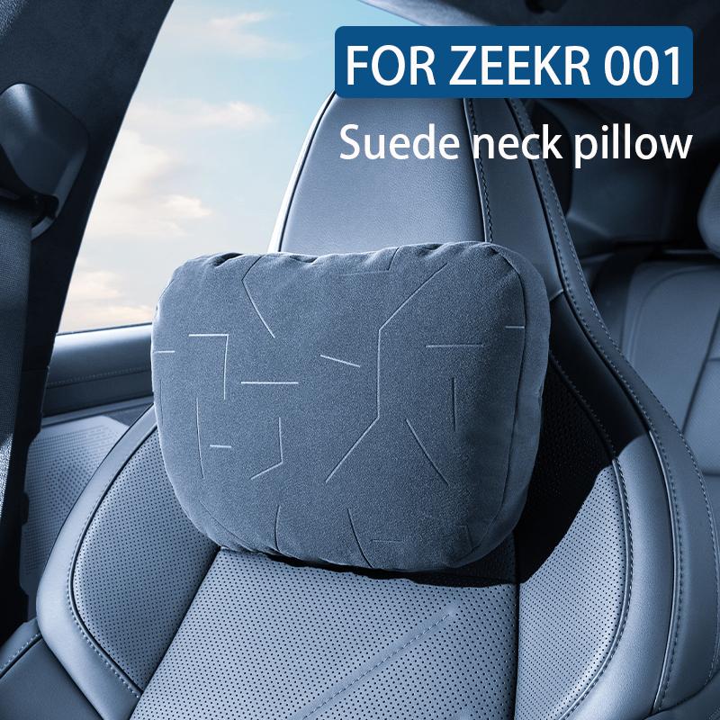 For ZEEKR 001 2025 2024 Suede neck pillow Headrest and waist support Comfortable waist car seats interior accessories