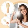 Natural Bamboo Air Cushion Comb Gentle Scalp Massage Reduce Hair Breakage Ergonomic Handle For Long Hair