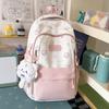 Schoolbag Summer Soft Moe Cartoon Healing Wind Grade 1-1 Student Party Backpack Light Blue Sweet Soft Girl Atmosphere Backpack