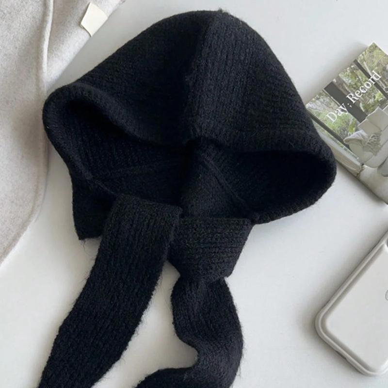 1pc Women's Fashion Versatile Beanie Hat,Autumn Winter Warm Knitted Ear Protection Hat for Women,Windproof Ski Beanie with Scarf