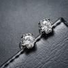 Hip Hop Men Titanium Steel Non-Fall Stud Earrings Retro Black Zircon Crystal Earrings Fashion Women Jewelry Accessories