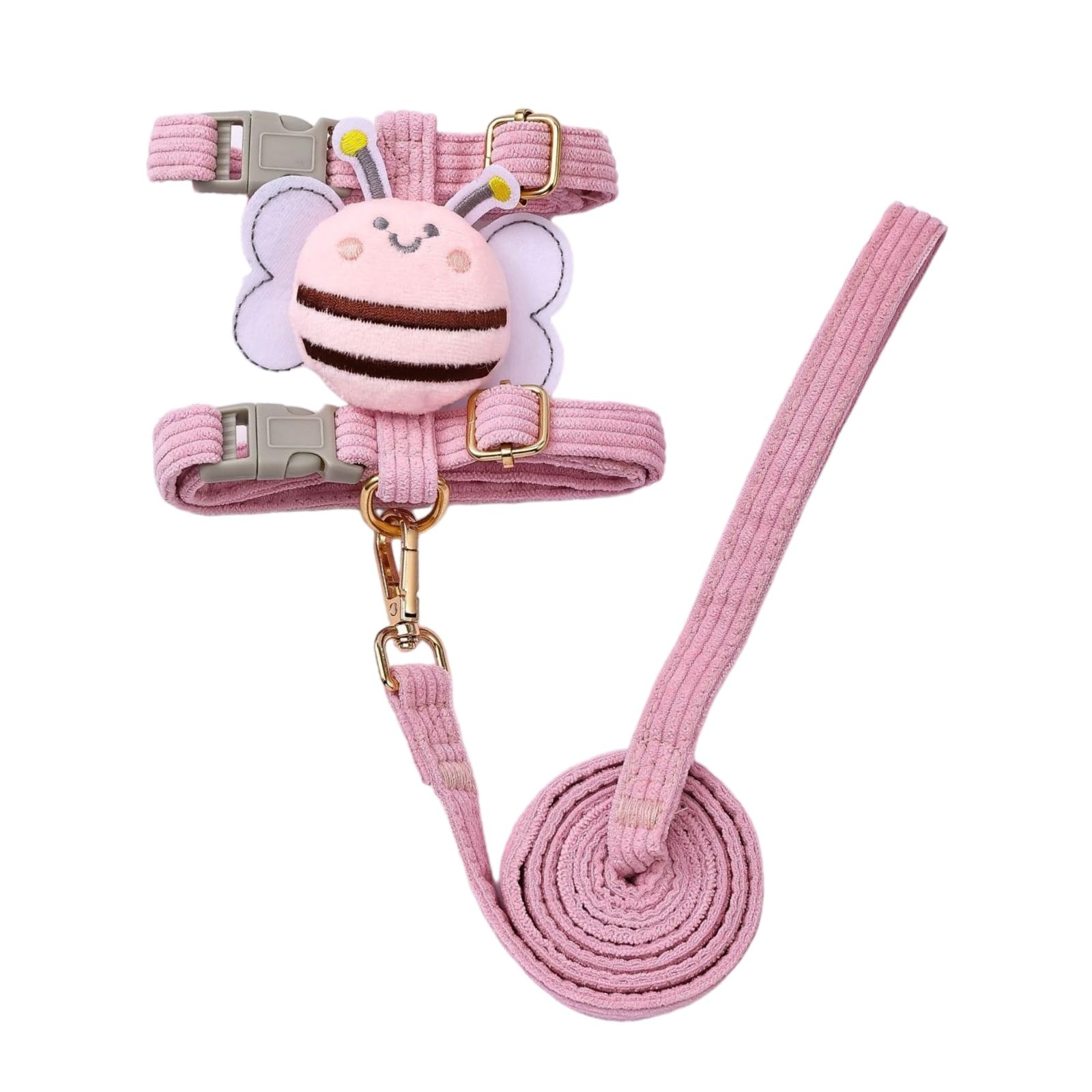 

Lunari Honeybee Harness and Leash Set for Small Perfect for and Dog Wear for and Small Size Pink Set, 2-Piece Dogs, Adjustable, Walks, Outings, розовый
