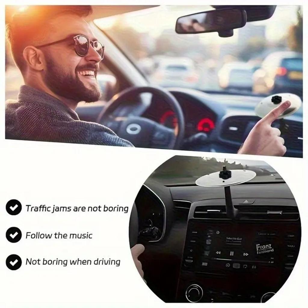 Portable Car Handheld Cymbals Car Air Conditioning Exhaust Port Decoration  Drum Cymbal Design Tapping Rhythm