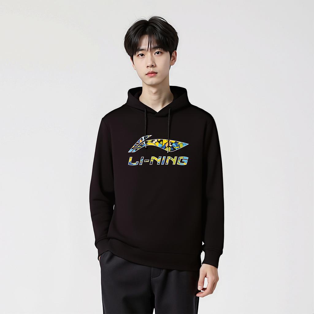 Li-Ning Minimalist Round Neck Pullover Trendy Sports Lifestyle Comfortable Versatile Fashionable Vitality Sweatshirt Men sweatshirt AWDVJ01-2