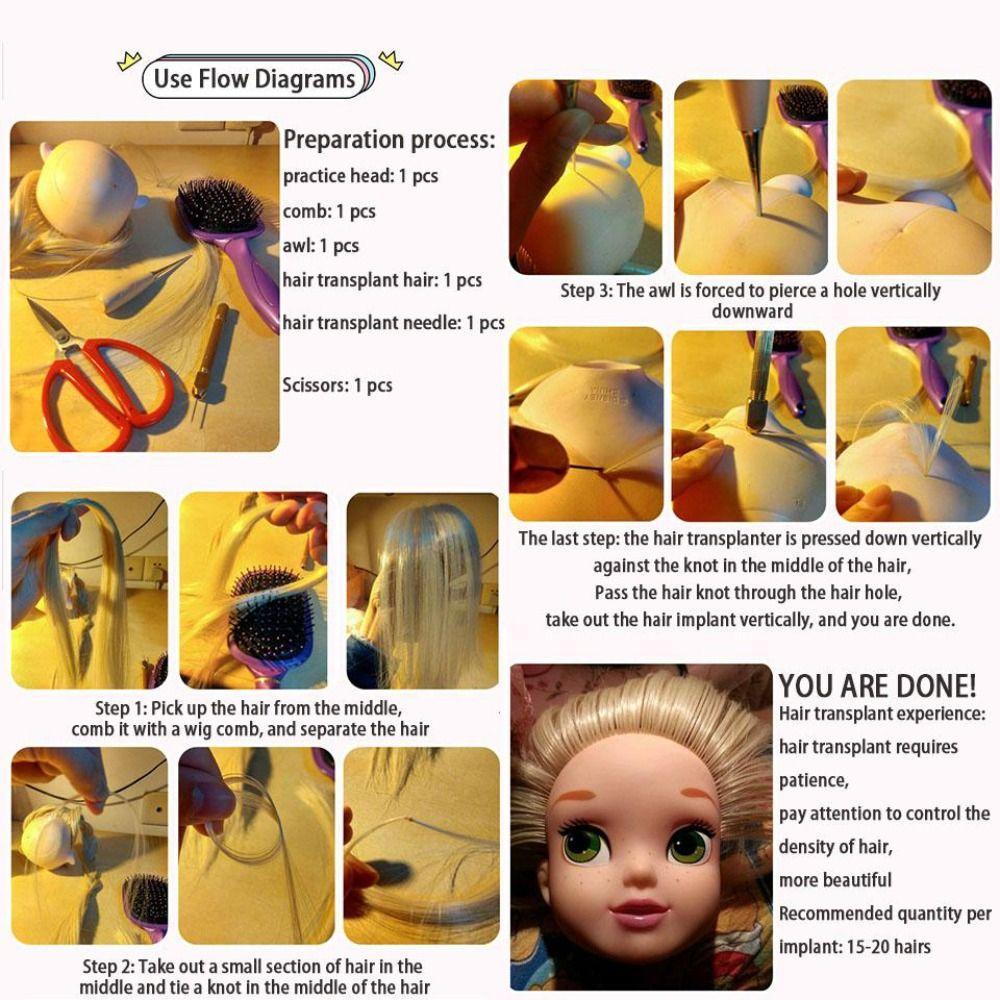 Hook Anti-Mohair Row Milk Silk BJD SD Doll Hair Black Fake Hair Hair Raw Synthesis BJD Hair Row