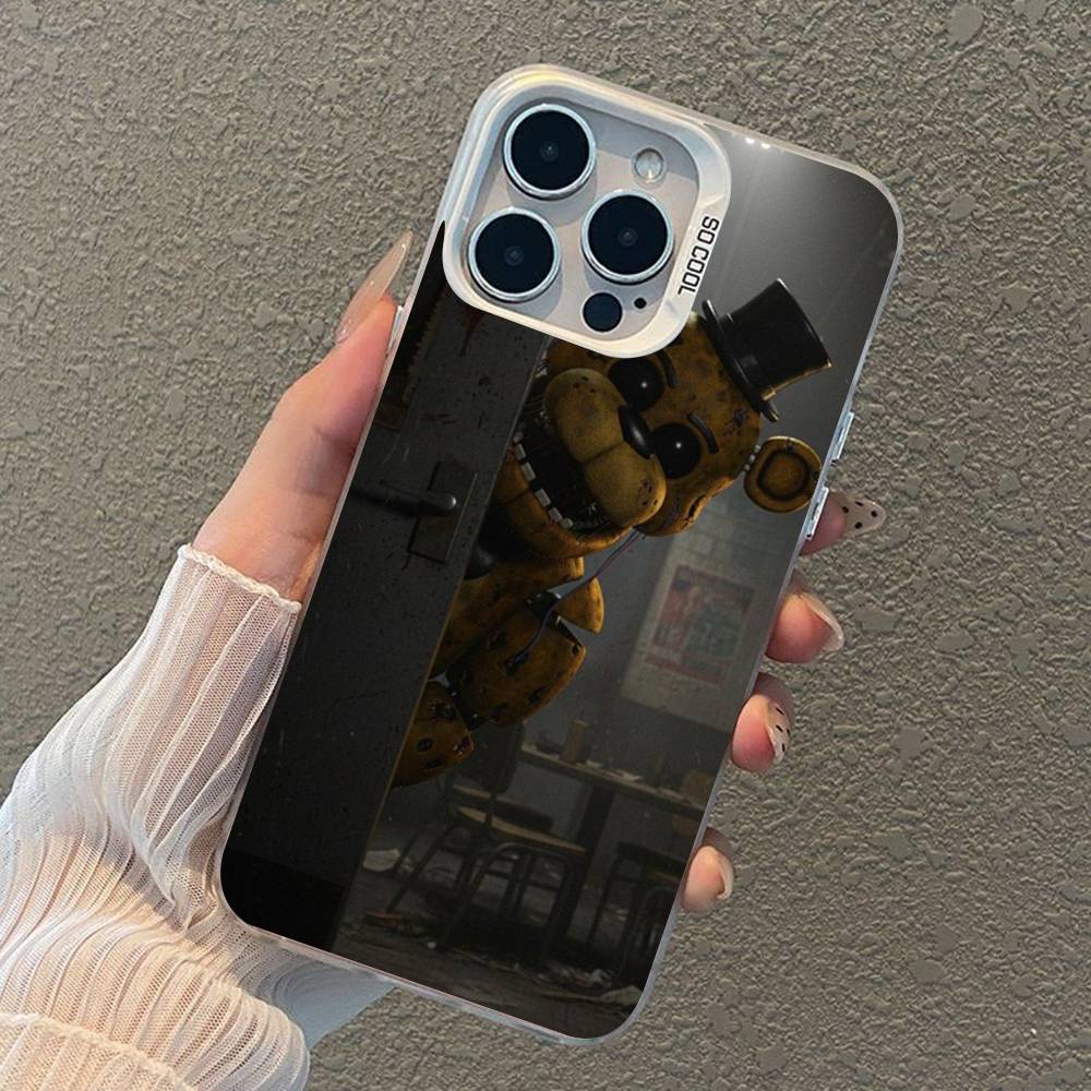 W-Fnaf-e-Fives-nights-At-Freddys Versilbert Innen Handyhülle Für iPhone 17 16 15 14 11 12 13 Pro Max Plus X XR XS Max Farbe