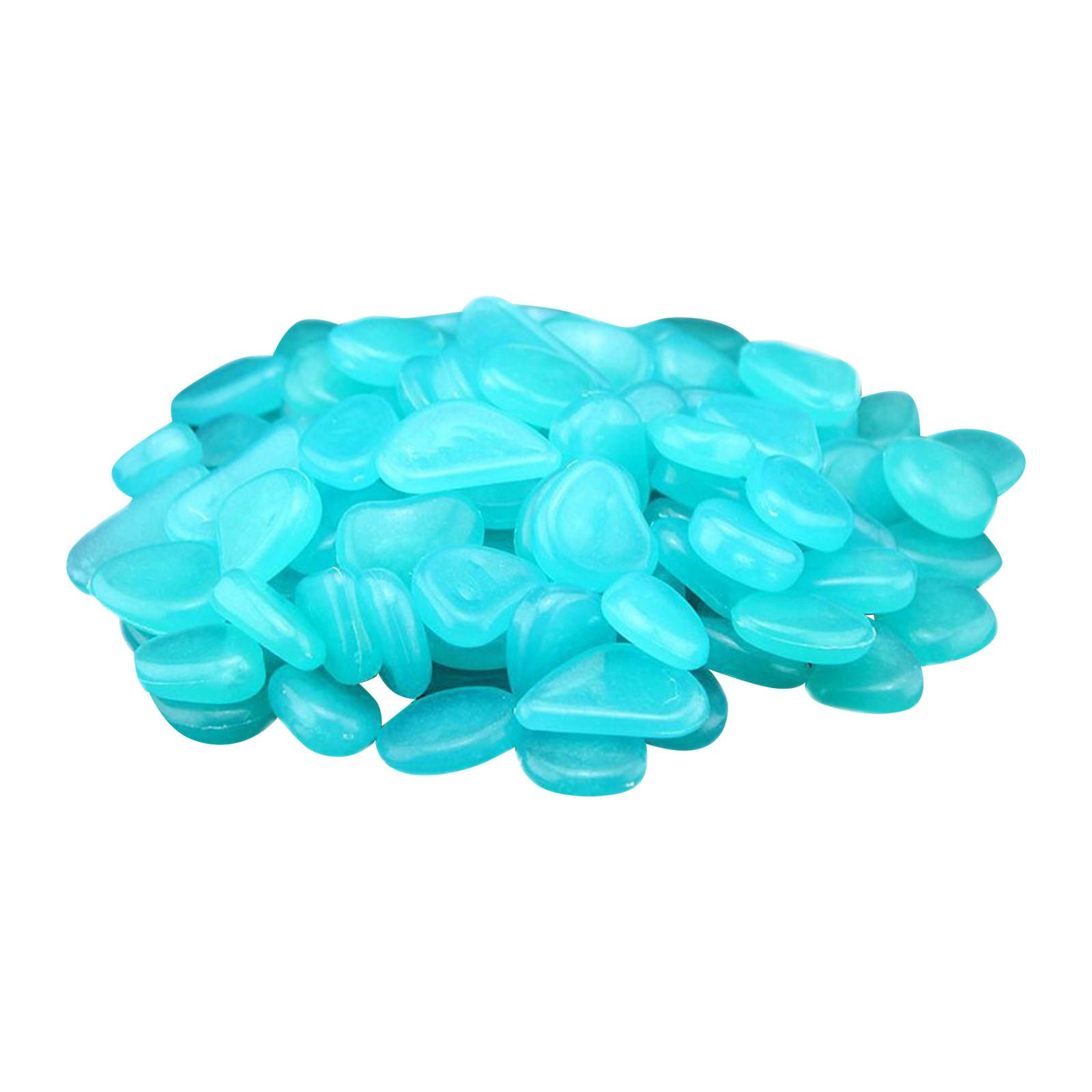 

100 шт. украшения для сада светятся в темноте светящиеся галька камни свадьба One Size синий