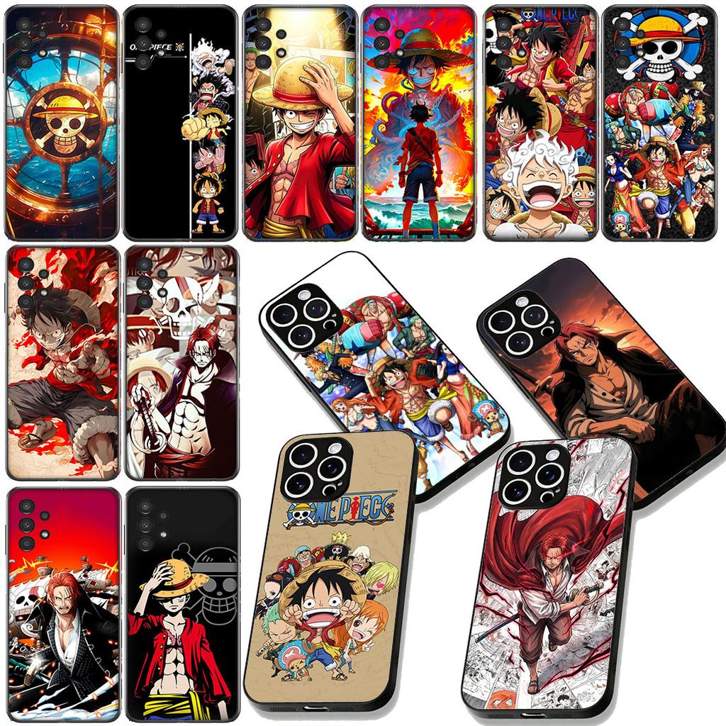 Red Hair One Luffy Pieces Shanks Phone Cover for Motorola Moto E13 E20 E32 E22 E14 E15 G32 G60 G72 G7 G8 G82 G9 Plus Power Case