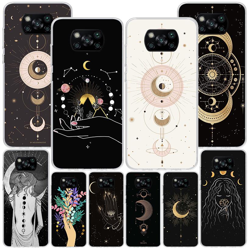 Moon Mystery Totem Witche Phone Case For Xiaomi Poco X7 X6 X5 Pro F7 Ultra Redmi 15C 15 13C 13 12C 12 10 10A 10C 9 9A 9C 9T Cove