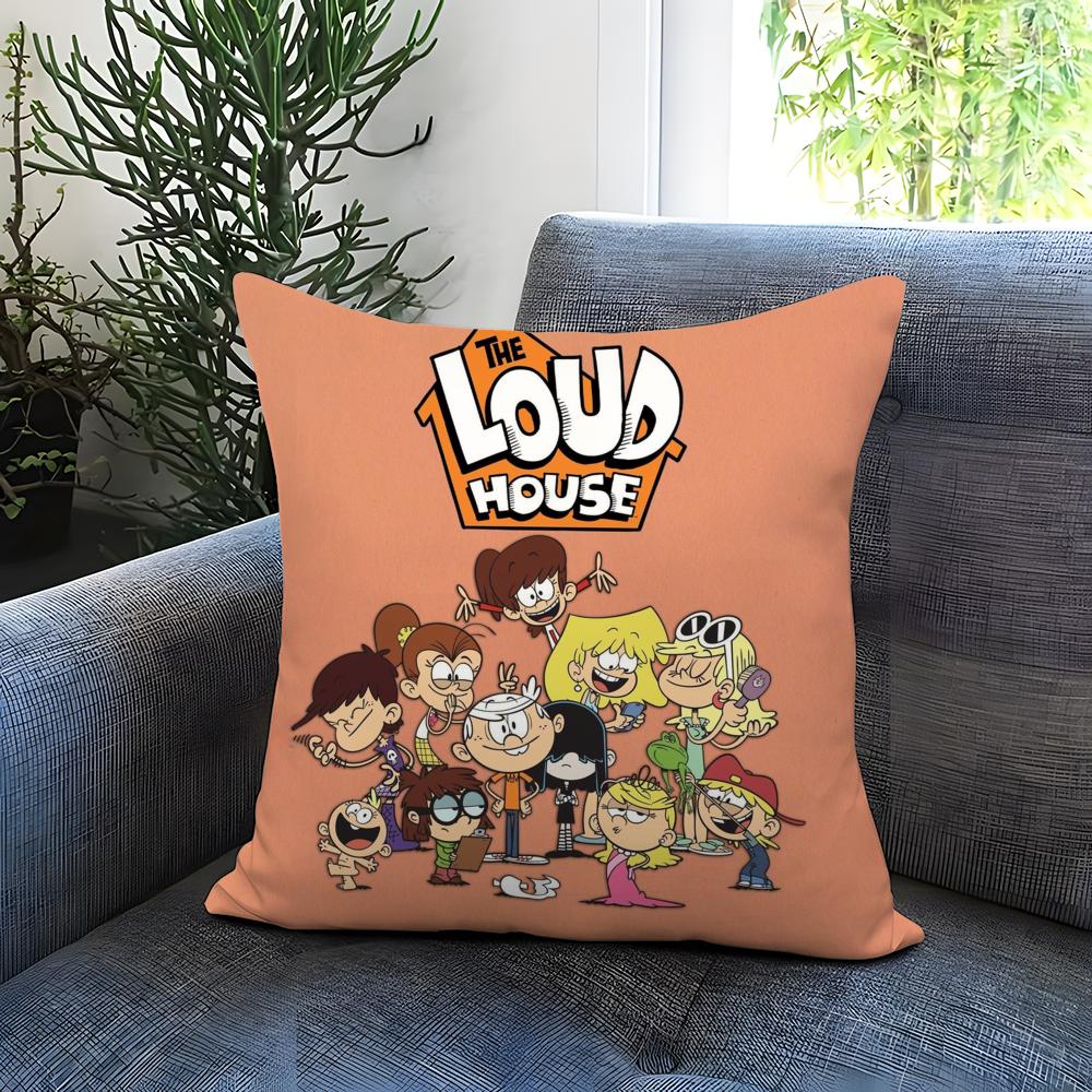 Anime The L-Loud House Cushion Cover Comfortable Reversible Pillow Cover Ideal for Car Sofa Bedroom & Beyond