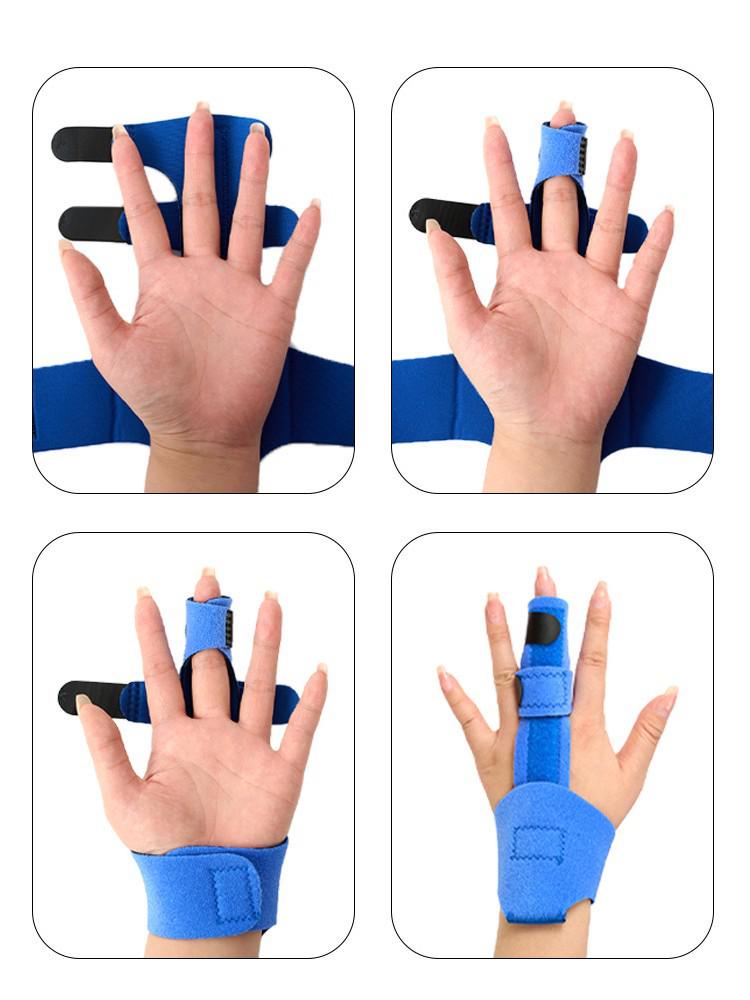 Universal Breathable Five-Finger Support: Aluminum Plate Joint Sprain Fixation Strap & Protective Orthosis