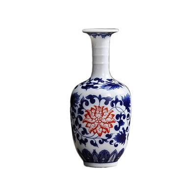 Vasos Pequenos de Porcelana Azul e Branco Mini Forte Estilo Chinês Vaso de Flores Cerâmico Recipiente Vintage Artesanal Decoração de Festa