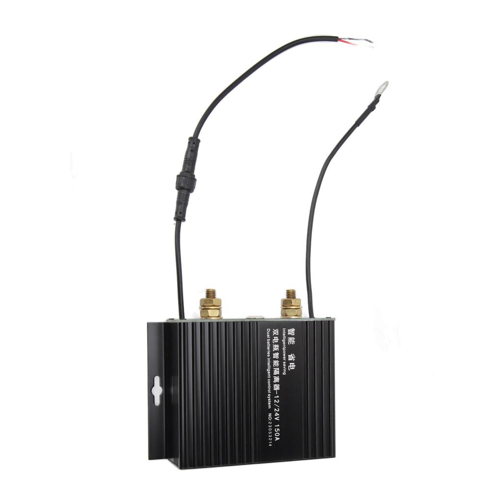 Doppelbatterie-Trennschalter 150A 12V 24V LED Intelligentes Blinkendes Spannungsabhängiges Relais für Wohnmobil Geländewagen Boot Yacht Auto