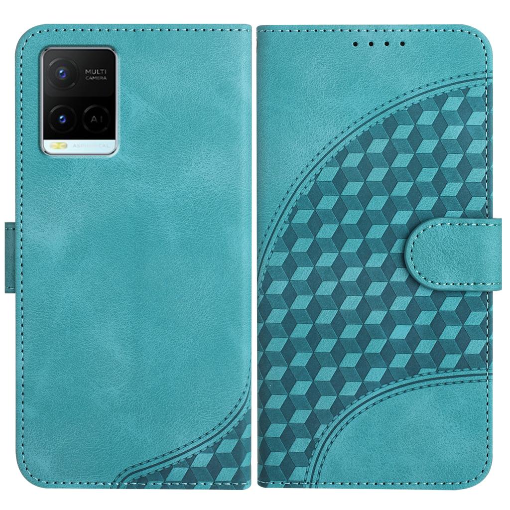 Knurling Three-dimensional block  PU Leather Wallet Card Bag Phone Case for vivo Y20,Y11s,Y12s,Y31,Y53s 4G,Y33,Y70s,Y35,Y22s,Y22,Y77,Y55,Y75 5G,Y100..