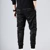 Pants Solid Color Thin Male Men Beam Feet Cargo Pants for Daily Life